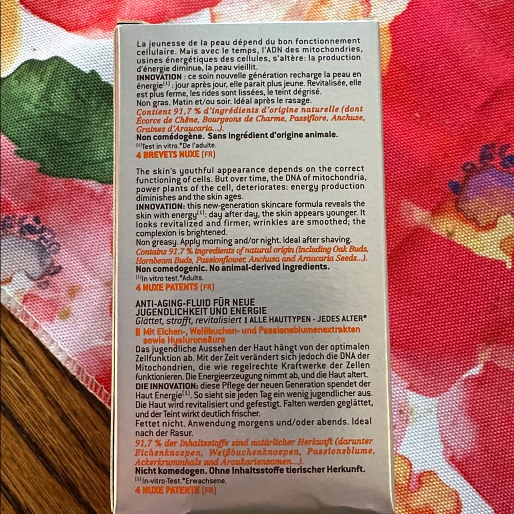 NUX Men Nuxellence Anti-Aging Fluid - 1/order - Picture 4 of 5